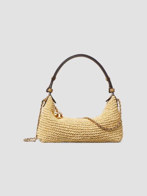 TORY BURCH Women's Fleming Crochet Raffia Pochette - Natural