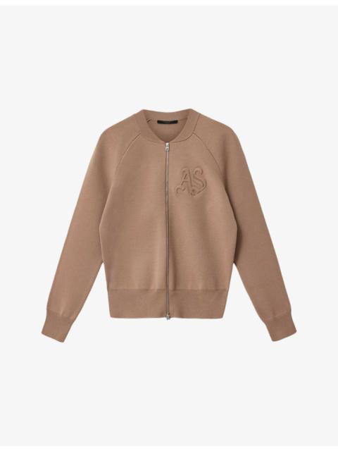 ALLSAINTS Sonny Logo-Embroidered Stretch-Jersey Cardigan