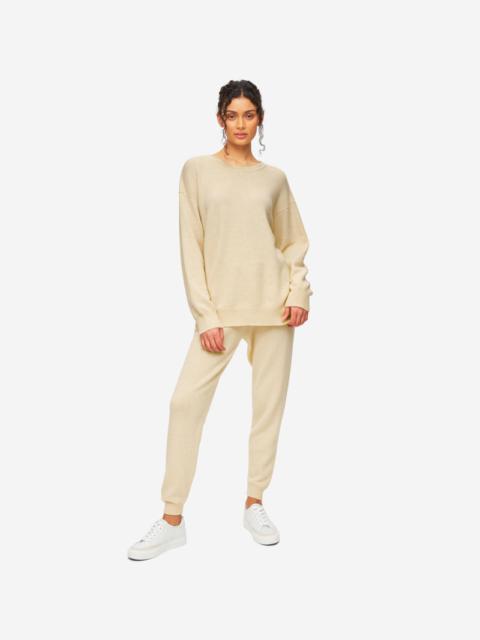 Derek Rose Women's Relaxed Sweater Daphne Cashmere Beige