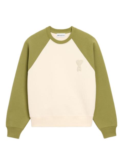 AMI Paris Ami De Coeur two-tone crochet sweatshirt