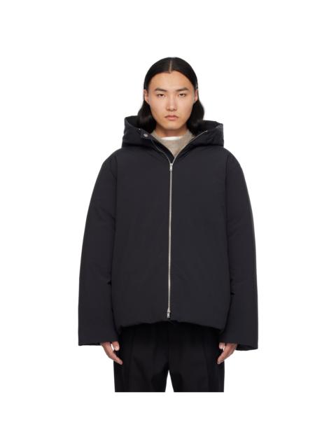 Jil Sander Black Hooded Down Jacket