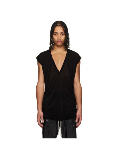 Black Hollywood Jersey Deep V SL T-shirt