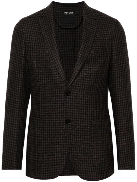 ZEGNA houndstooth-pattern blazer