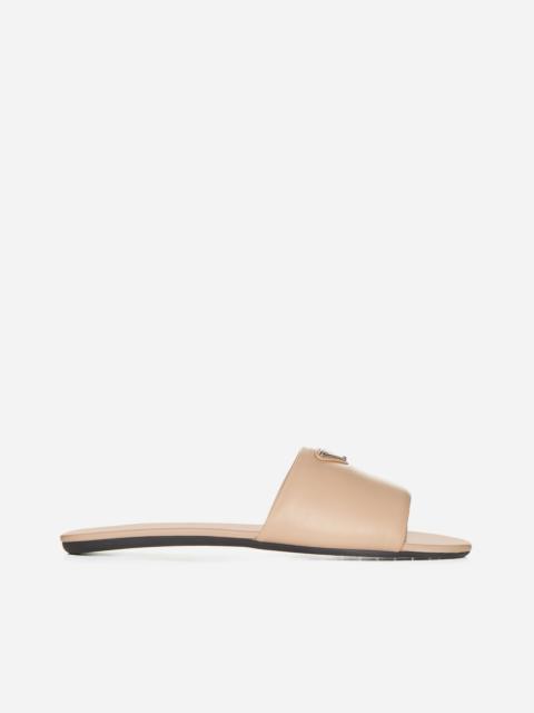 Nappa leather flat sandals