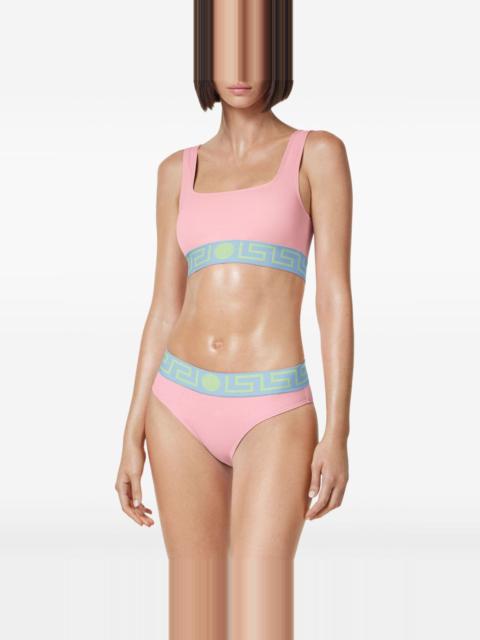 VERSACE logo-jacquard bikini set