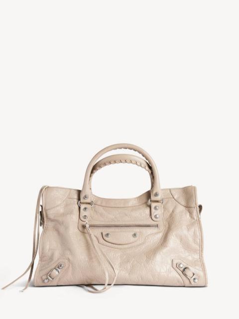 BALENCIAGA Women's Le City Bag Medium in Beige