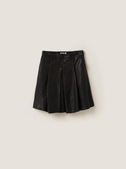 Nappa leather skirt
