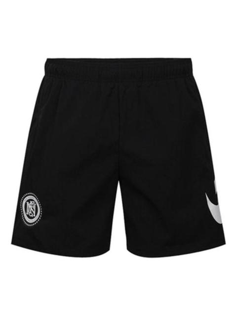 Nike 남자 나이키 바지 큰 로고 단단한 색깔 스포츠 축구/Football 반바지 검정 AQ0665-010