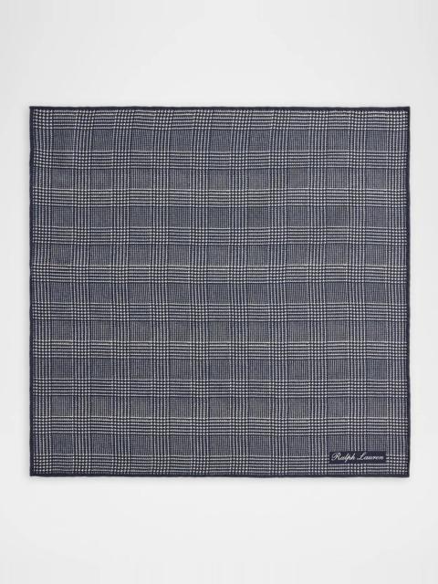 Ralph Lauren Men's Plaid Cashmere-Silk Pocket Square