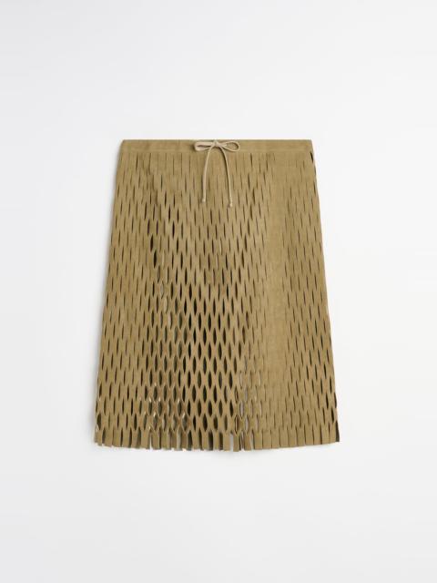Our Legacy Cut Skirt Vellum Beige Oiled Suede