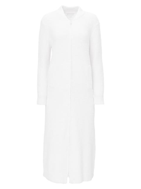 Barefoot Dreams Women's Cozychic Full Zip V-Neck Lounger - Cream