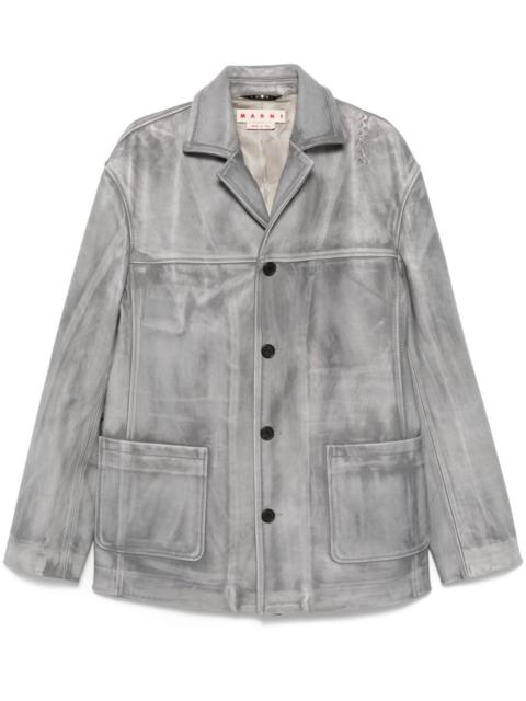 Marni faded-effect coat
