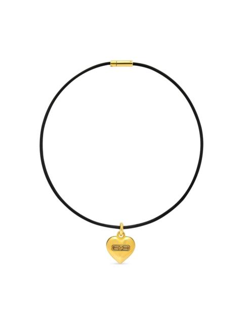 BALENCIAGA BB Icon heart pendant necklace