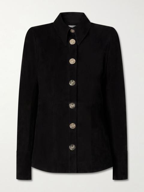 GALVAN Suede jacket Black