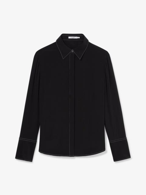 M.M.LaFleur Mira Anywhere Shirt - Washable Silk Top Stitch