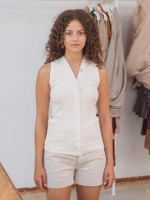 BASERANGE Tav Tank Snaps - Recycled Cotton Rib