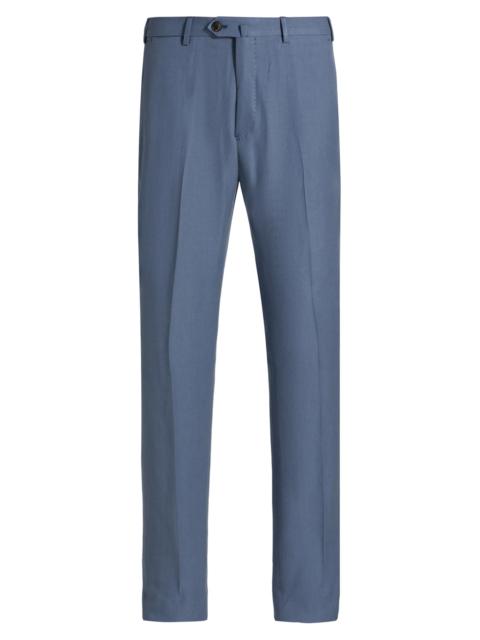 EMPORIO ARMANI Men's Crease-Front Trousers - Blue