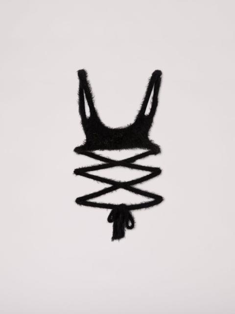 Ambush FUR BACKLESS STRING BRATOP
