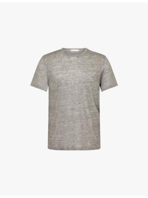 onia Chad logo-tab linen-jersey T-shirt