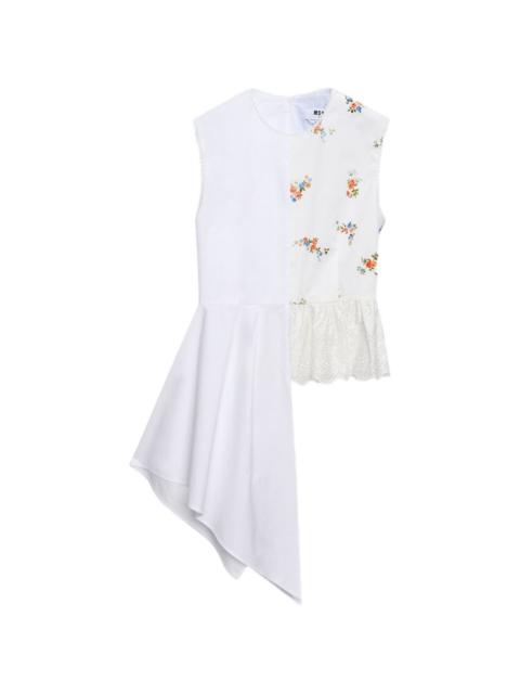 MSGM floral-detail top
