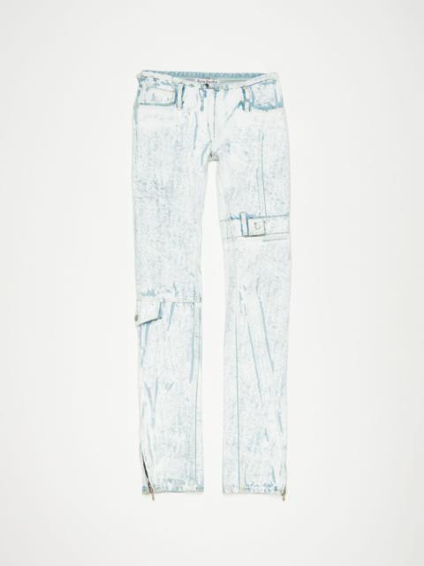 Print jeans - Slim fit - Light blue/white