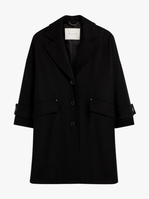 Mackintosh HUMBIE CHESTER BLACK WOOL OVERCOAT