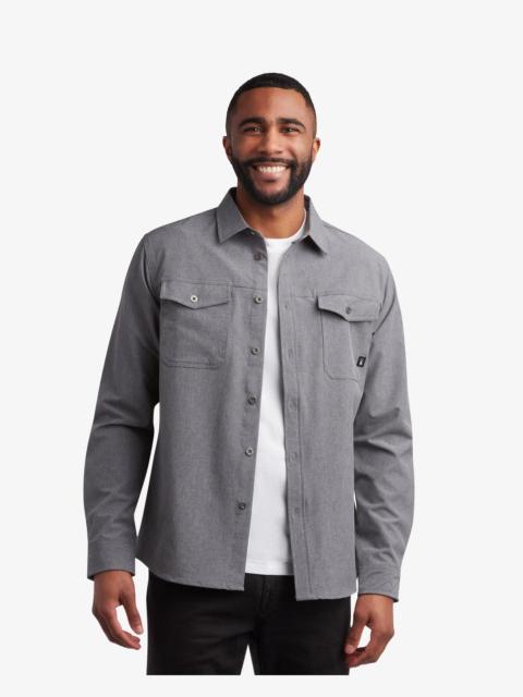SPYDER Men's Melange Long Sleeve 2 Pocket - Gray