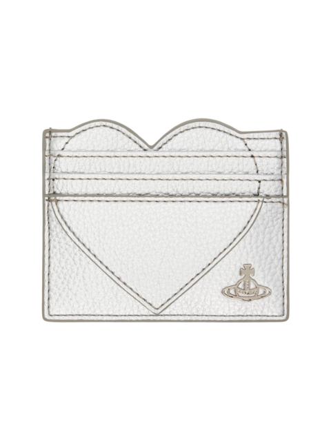 Vivienne Westwood Silver Heart Card Holder