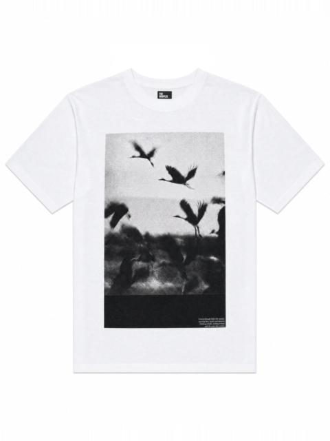The Kooples WHITE T-SHIRT WITH SCREEN-PRINTED BIRDS