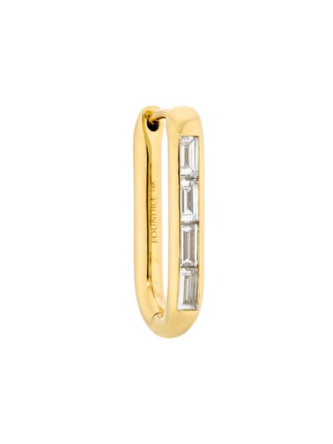 FOUNDRAE Women's 18K Yellow Gold & 0.30 TCW Diamond Single Oval Link Earring - Yellow Gold
