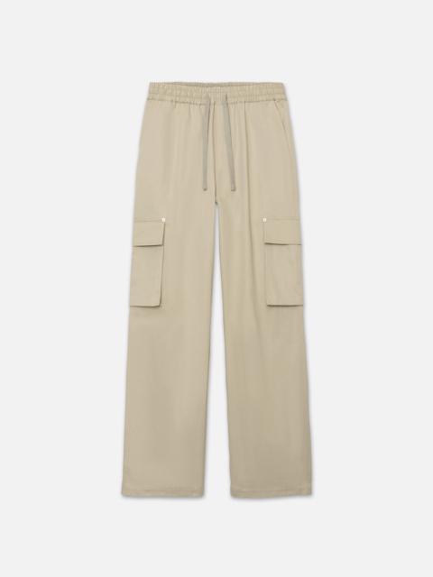 Wide Leg Cargo Pants in Smoke Beige