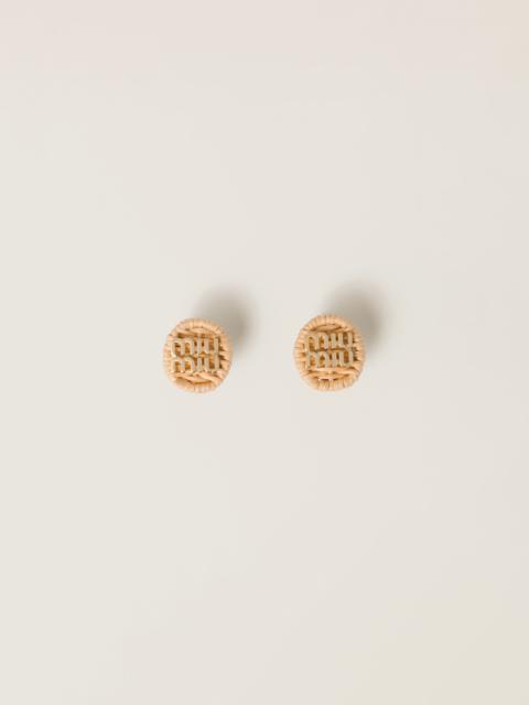 Miu Miu Woven fabric earrings