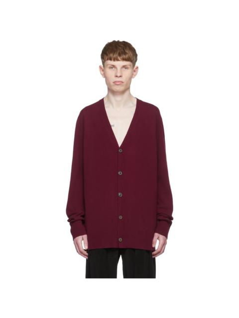 Maison Margiela Red Wool Cardigan