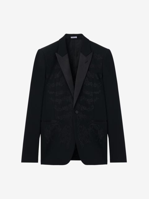 Alexander McQueen Lace Ribcage Embroidery Single-breasted Jacket