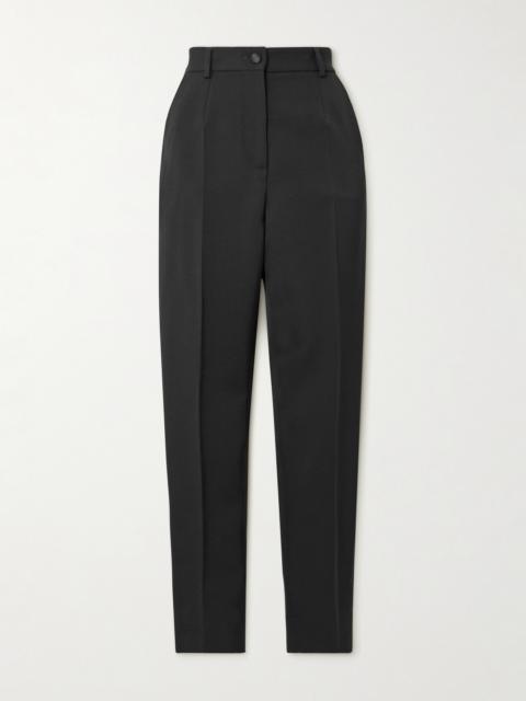 Dolce & Gabbana Pleated Wool-blend Gabardine Straight-leg Pants