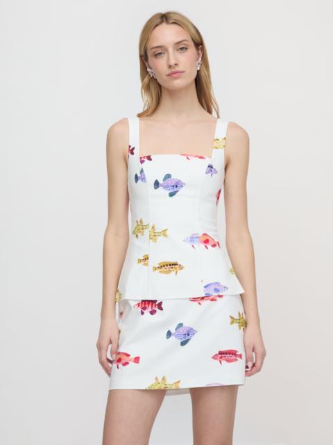 Hill House Home The Hallie Skirt - White Rainbow Fish
