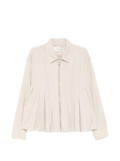 FENG CHEN WANG pleated zipped jacket