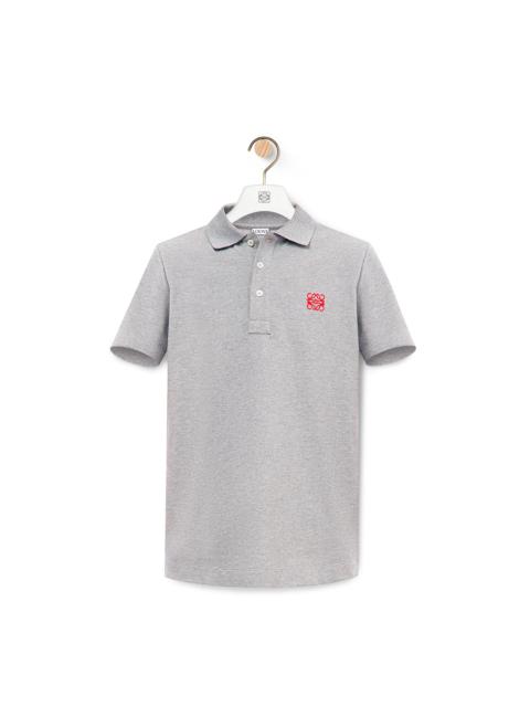 Loewe Anagram embroidered polo in cotton