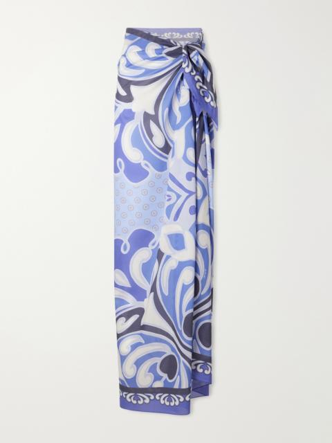La DoubleJ Printed Cotton-voille Pareo