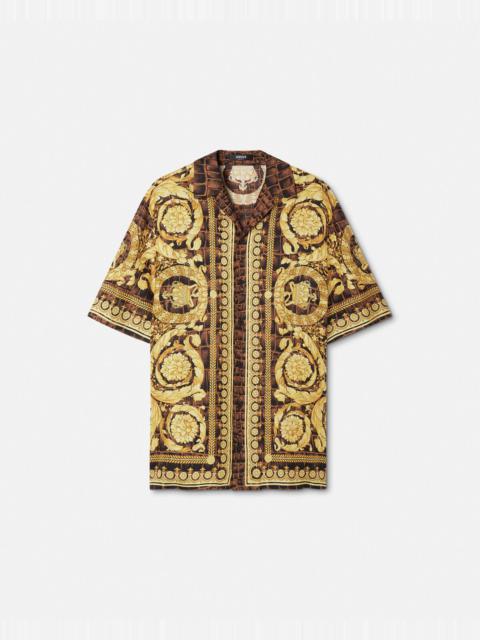 VERSACE Baroccodile Silk Shirt