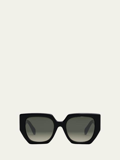 CELINE Triomphe Logo Acetate Butterfly Sunglasses