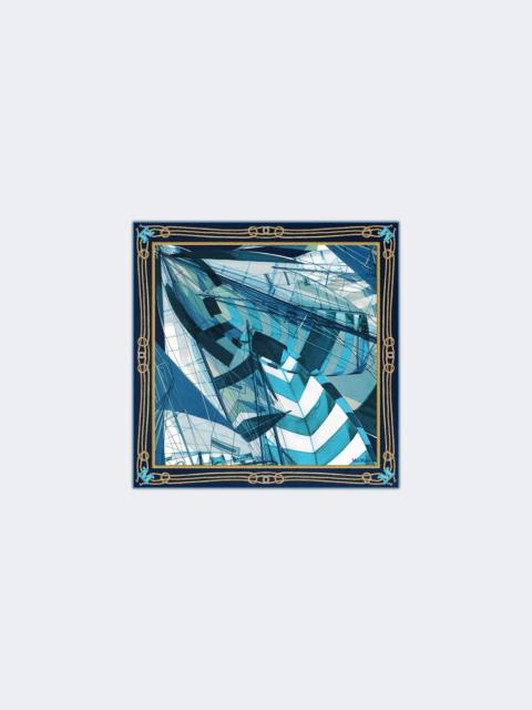 Max Mara FLIPPER Printed silk foulard - SKY BLUE