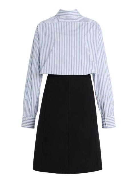 Maison Margiela Skirt-Overlay Cotton Midi Dress multi