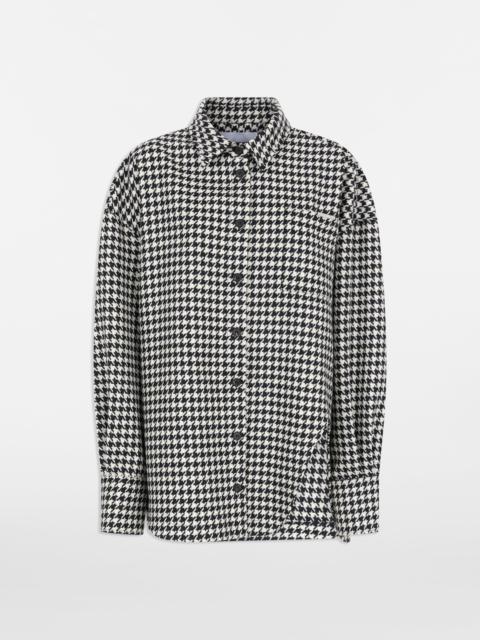 THE ATTICO WHITE AND BLACK OVERSHIRT