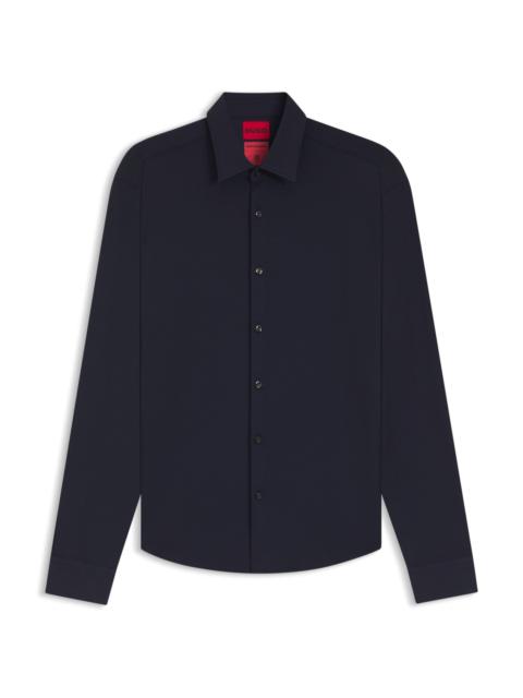HUGO SLIM-FIT SHIRT IN PERFORMANCE-STRETCH JACQUARD
