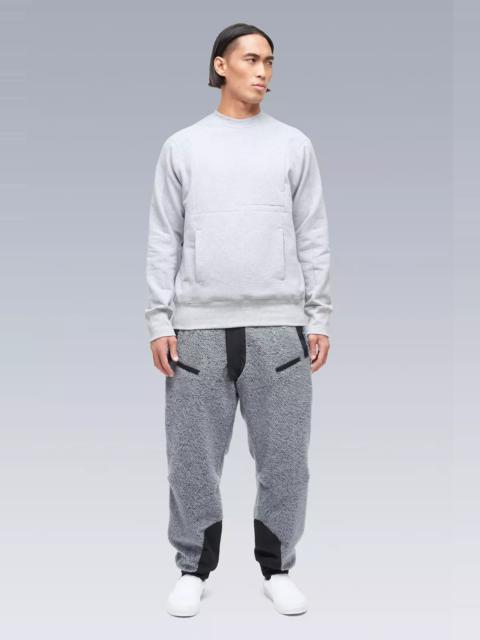 ACRONYM S14-BR Cotton Crewneck Sweatshirt Gray Melange