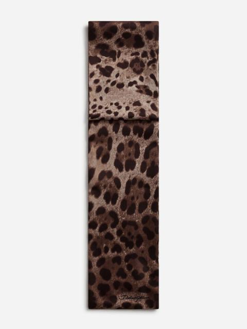 Dolce & Gabbana Silk leopard print scarf