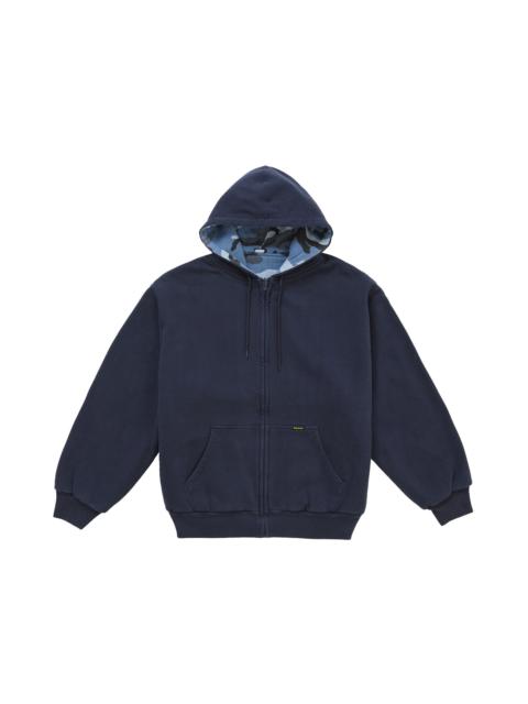 Supreme Supreme Reversible Work Zip Up Hooded Sweatshirt Navy