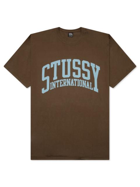 STUSSY INTERNATIONAL PIGMENT DYED TEE - BROWN