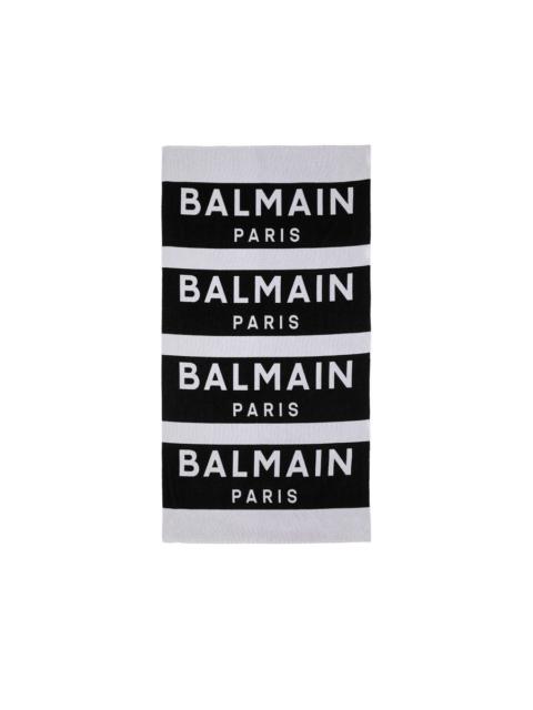 Balmain logo bath towel